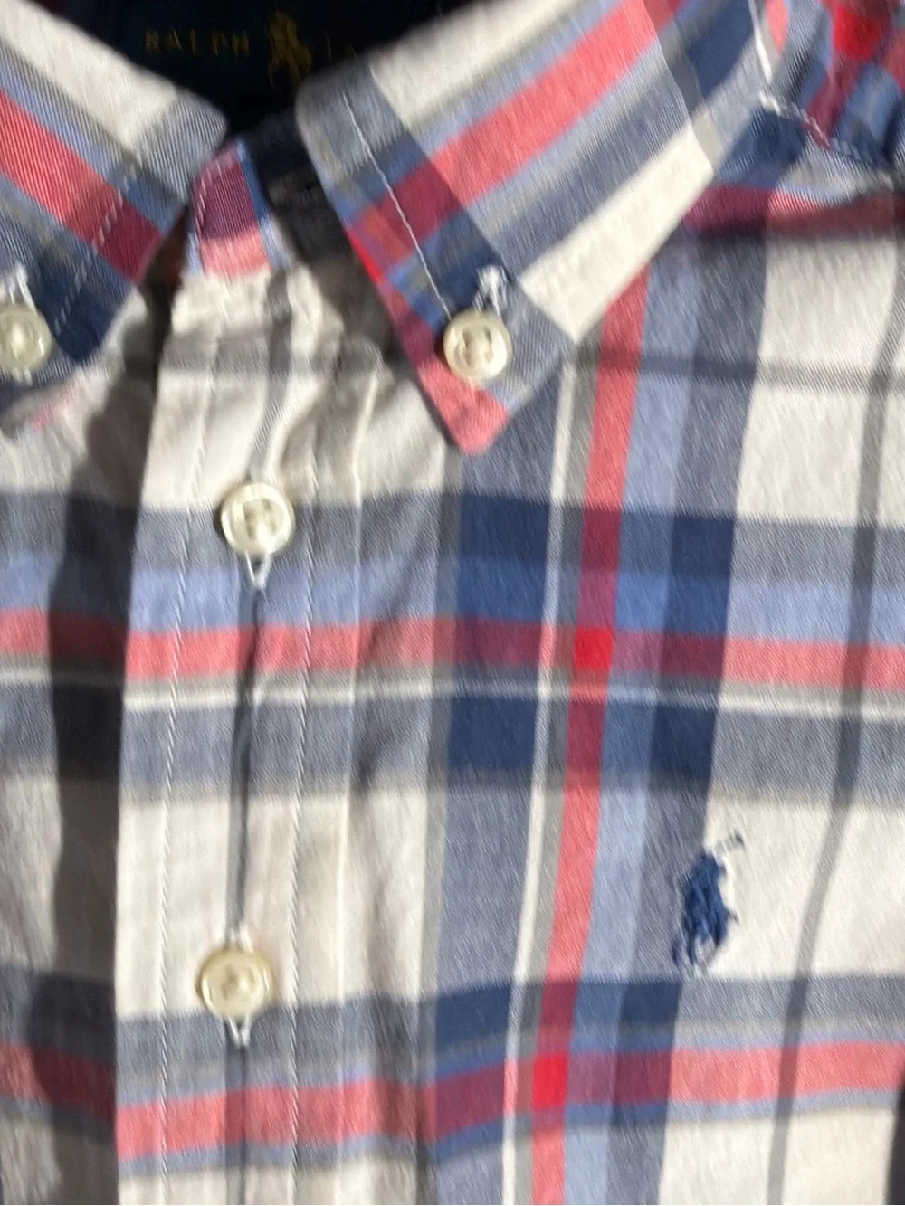 Ralph Lauren Boy’s Plaid Button-Down Shirt Size 4/4T